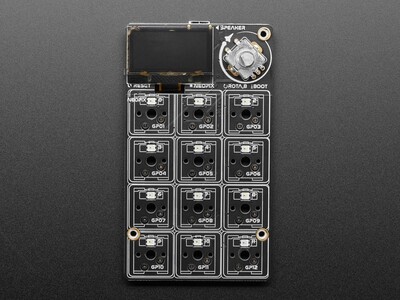 Adafruit 5100 - MACROPAD RP2040 Bare Bones - 3x4 Keys + Encoder + OLED - 4
