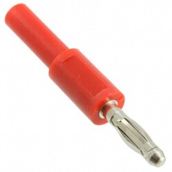 Adapter Connector Banana Plug To Banana Jack, Miniature Red - Pomona Electronics