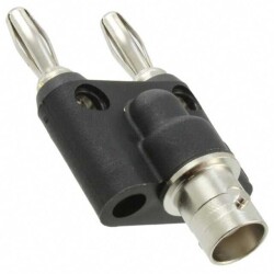 Adapter Connector BNC Female To Banana Plug, Double, Stackable Black - Pomona Electronics