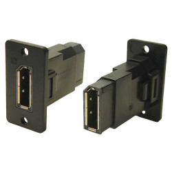 Adapter Connector DisplayPort Receptacle To DisplayPort Receptacle Panel Mount, Flange - CLIFF Electronic Components Ltd