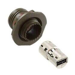 Adapter Connector USB-A (USB TYPE-A), Receptacle To USB-A (USB TYPE-A), Receptacle Panel Mount, Bulkhead - 2