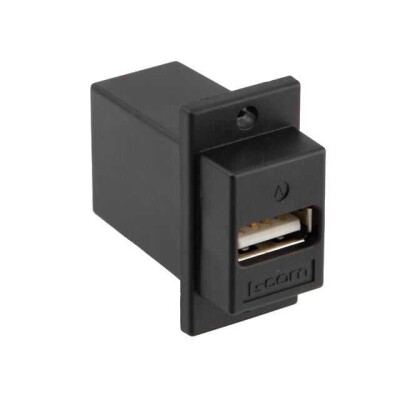Adapter Connector USB-A (USB TYPE-A), Receptacle To USB-B (USB TYPE-B), Receptacle Panel Mount, Flange - 1