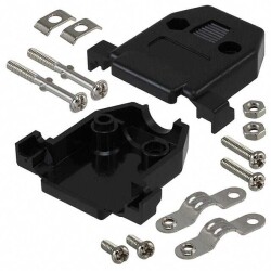 15 Position Two Piece Backshell Connector Black 180° Unshielded - Assmann WSW Components