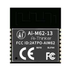 Bluetooth, WiFi 802.11b/g/n/ax, Bluetooth v5.3 Transceiver Module 2.4GHz PCB Trace Surface Mount - Ai-Thinker