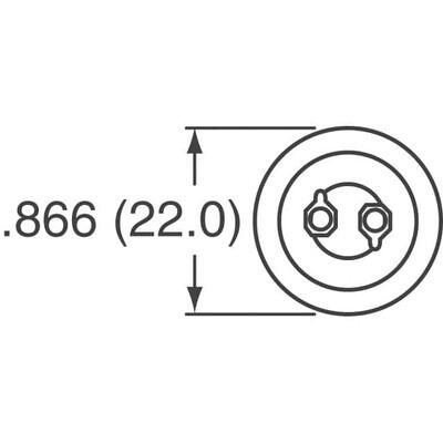 150 µF 400 V Aluminum Electrolytic Capacitors Radial, Can - Snap-In 590mOhm @ 100Hz 3000 Hrs @ 105°C - 2