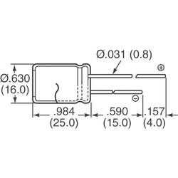 470 µF 25 V Aluminum Electrolytic Capacitors Radial, Can - 1000 Hrs @ 85°C - Nichicon (1)