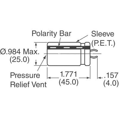 270 µF 400 V Aluminum Electrolytic Capacitors Radial, Can - Snap-In 3000 Hrs @ 105°C - 3
