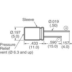 0.33 µF 50 V Alüminyum Elektrolitik Kapasitör / Kondansatör Radyal, Can 2000 Saat @ 85°C - 3