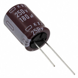 180 µF 250 V Aluminum Electrolytic Capacitors Radial, Can 12000 Hrs @ 105°C - Chemi-Con (1)