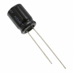 33 µF 63 V Aluminum Electrolytic Capacitors Radial, Can 2000 Hrs @ 105°C - KEMET