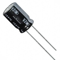 100 µF 63 V Aluminum Electrolytic Capacitors Radial, Can 2000 Hrs @ 105°C - Nichicon