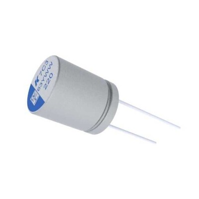220 µF 63 V Aluminum - Polymer Capacitors Radial, Can 13mOhm 4000 Hrs @ 125°C - 1