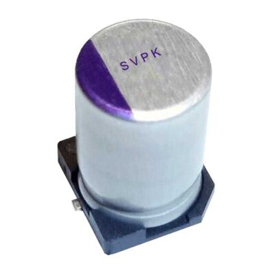 100 µF 16 V Aluminum - Polymer Capacitors Radial, Can - SMD 27mOhm 1000 Hrs @ 125°C - 1