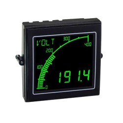 Voltmeter LCD - Tri Color Characters, Backlight Display Panel Mount - Trumeter