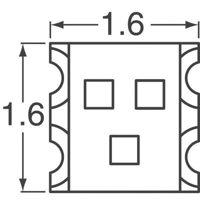 Red, Green, Blue (RGB) 621nm Red, 525nm Green, 465nm Blue LED Indication - Discrete 2V Red, 3.3V Green, 3.3V Blue 0606 (1616 Metric) - 3