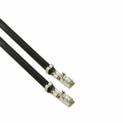 Black 22 AWG Jumper Lead Socket to Socket Tin 6.00
