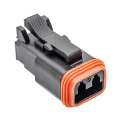 2 Rectangular Connectors - Housings Plug Black - Amphenol Sine Systems Corp