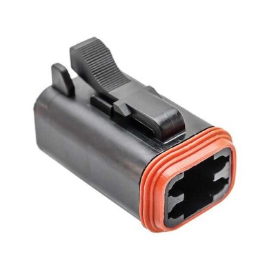 4 Rectangular Connectors - Housings Plug Black - 1