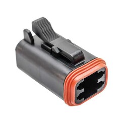 4 Rectangular Connectors - Housings Plug Black - Amphenol Sine Systems Corp
