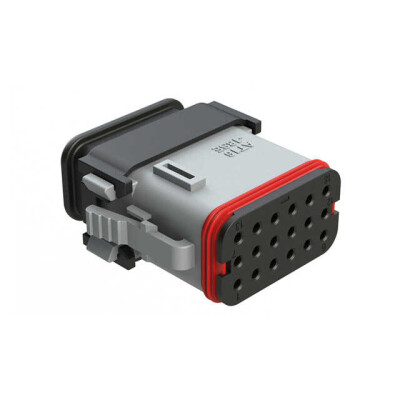 18 Rectangular Connectors - Housings Plug Gray - 1