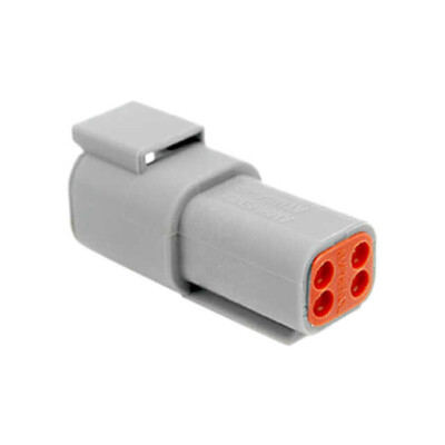4 Rectangular Connectors - Housings Receptacle Gray - 2
