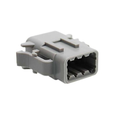 8 Rectangular Connectors - Housings Plug Gray - 1