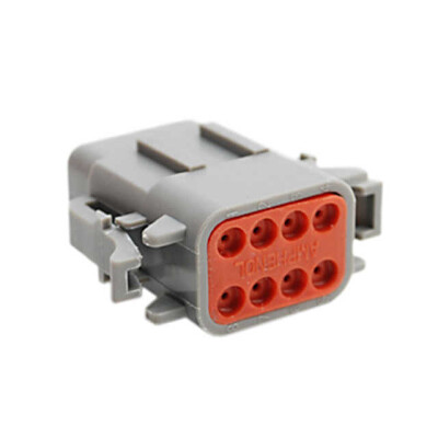 8 Rectangular Connectors - Housings Plug Gray - 2