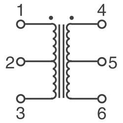 10kCT Impedance Primary Ohms 10kCT Impedance Secondary Ohms 1:1 Audio Transformer 200Hz ~ 15kHz Through Hole - 3