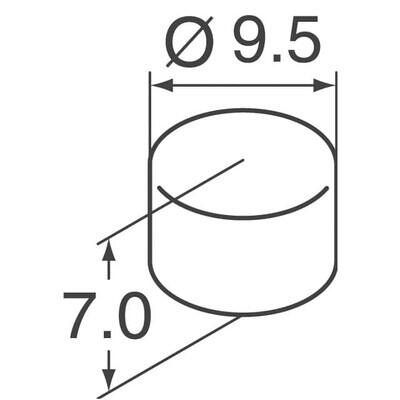 Round Tactile Switch Cap Black Slip On - 2