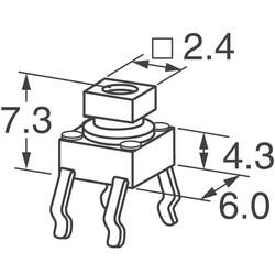 Tactile Switch SPST-NO Top Actuated Through Hole - Omron Electronics Inc-EMC Div (1)