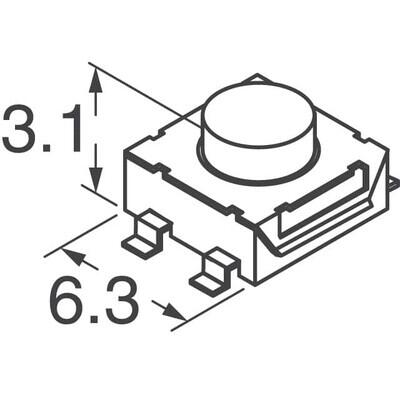 Tactile Switch SPST-NO Top Actuated Surface Mount - 3