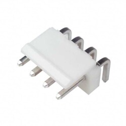 Connector Header Through Hole, Right Angle 4 position 0.156