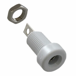 Banana Jack Connector Standard Banana Solder Tabs White - Cinch Connectivity Solutions Johnson