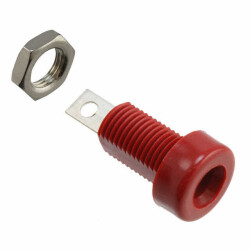Banana Jack Connector Standard Banana Solder Tabs Red - Cinch Connectivity Solutions Johnson