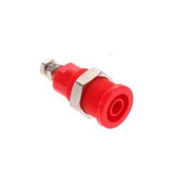 Banana Jack Connector Standard Banana Threaded, External (Nut) Red - Mueller Electric Co