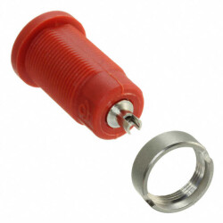 Banana Jack Connector Standard Banana Solder Cup Red - Cal Test Electronics