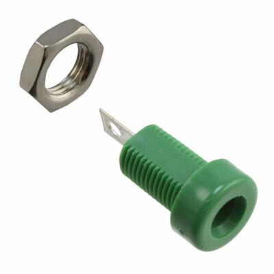 Banana Jack Connector Standard Banana Solder Tabs Green - 1