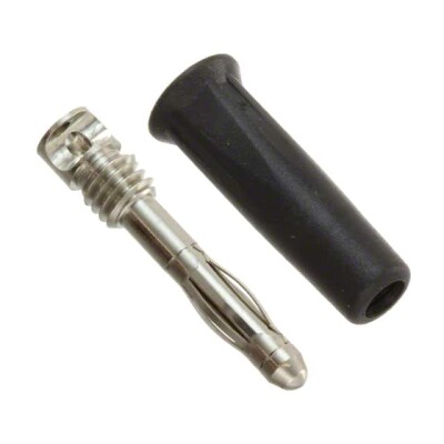 Banana Plug Connector Standard Banana Solder Black - 1