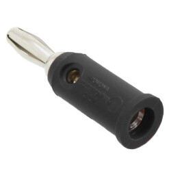 Banana Plug, Stackable Connector Standard Banana Solderless Black - Pomona Electronics