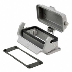 Base - Panel Mount Connector Bottom Entry 16B IP65 - Dust Tight, Water Resistant - HARTING
