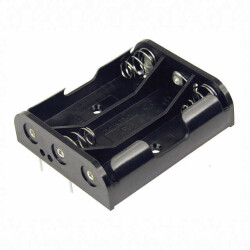 Battery Holder (Open) AA 3 Cell PC Pin - MPD (Memory Protection Devices)
