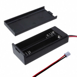 Battery Holder (Covered) AAA 2 Cell Wire Leads - Pimoroni Ltd