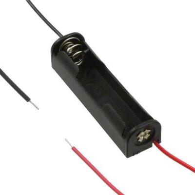 Battery Holder (Open) AAA 1 Cell Wire Leads - 6