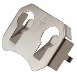 Battery Retainer Coin, 20.0mm 1 Cell PC Pin - MPD (Memory Protection Devices)