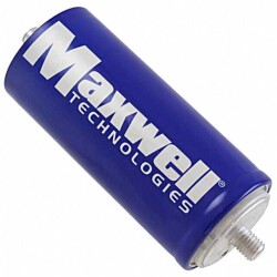 3000 F (EDLC) Supercapacitor 3 V Axial, Can - Screw Terminals 0.27mOhm 1500 Hrs @ 65°C - Maxwell Technologies