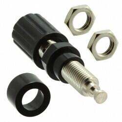 Binding Post Connector Standard Knurled Black Nickel - Cal Test Electronics