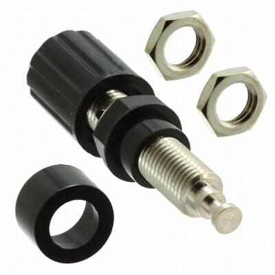 Binding Post Connector Standard Knurled Black Nickel - 1