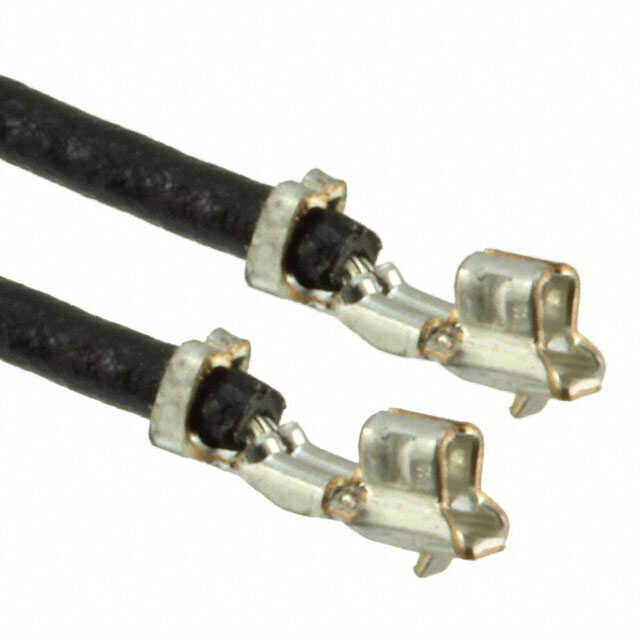  Black 22 Awg Jumper Lead Socket To Socket Tin 8.00" (203.20mm)