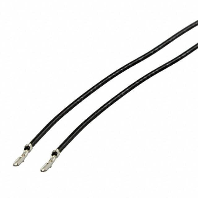  Black 26 Awg Jumper Lead Socket To Socket Tin 12.0" (304.8mm)