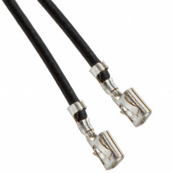 Black 28 AWG Jumper Lead Socket to Socket Tin 11.8